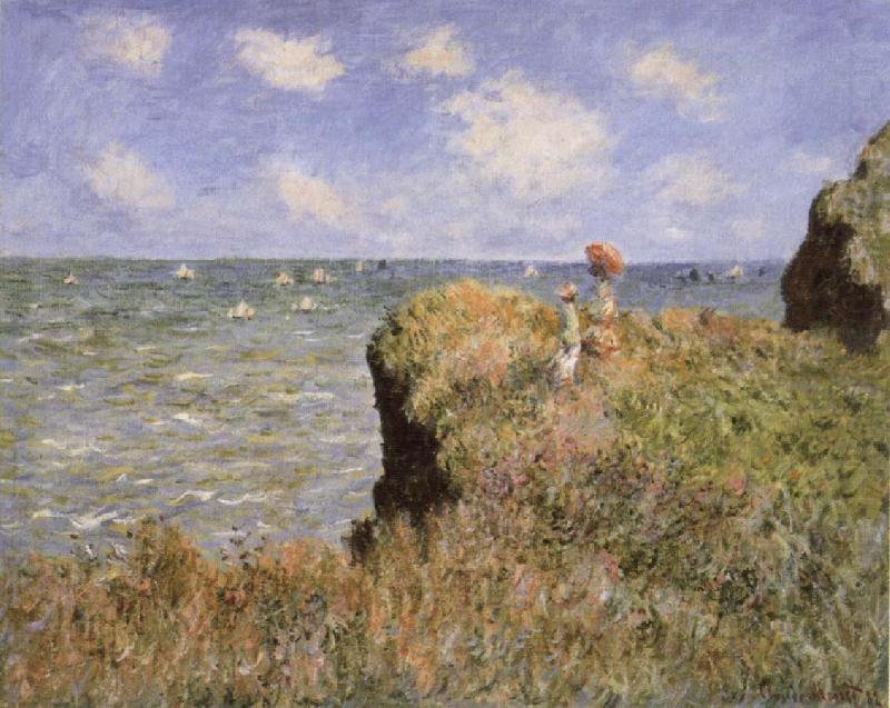 Claude Monet Clifftop Walk at Pourville china oil painting image